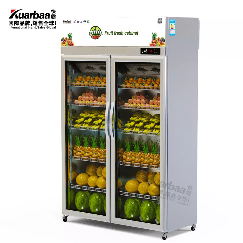 快霸（Kuarbaa）商用水果柜800升风冷展示柜立式保鲜冰箱超市水果店冷藏保鲜柜饮料柜