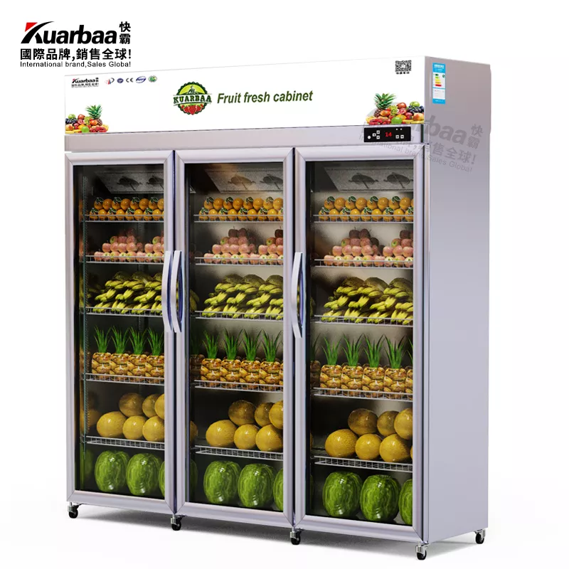 快霸（Kuarbaa）商用水果柜1200升风冷展示柜立式保鲜冰箱超市水果店冷藏保鲜柜饮料柜
