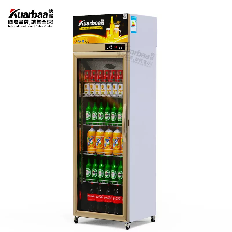 快霸（Kuarbaa）商用冷藏展示柜400升风冷饮料柜冰箱立式保鲜超市啤酒柜饭店超市商场