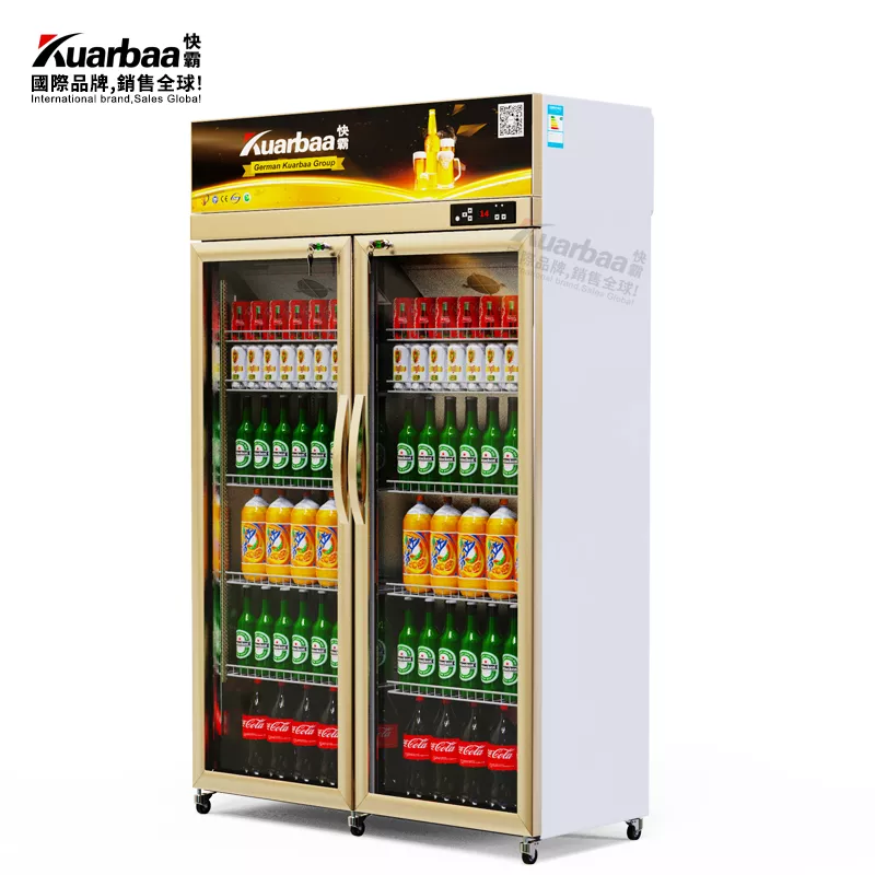 快霸（Kuarbaa）商用冷藏展示柜800升风冷饮料柜冰箱立式保鲜超市啤酒柜饭店超市商场