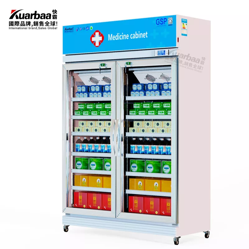 快霸（Kuarbaa）商用药品冷藏柜800升风冷展示柜药店阴凉柜诊所冰箱单门冷藏柜保鲜柜